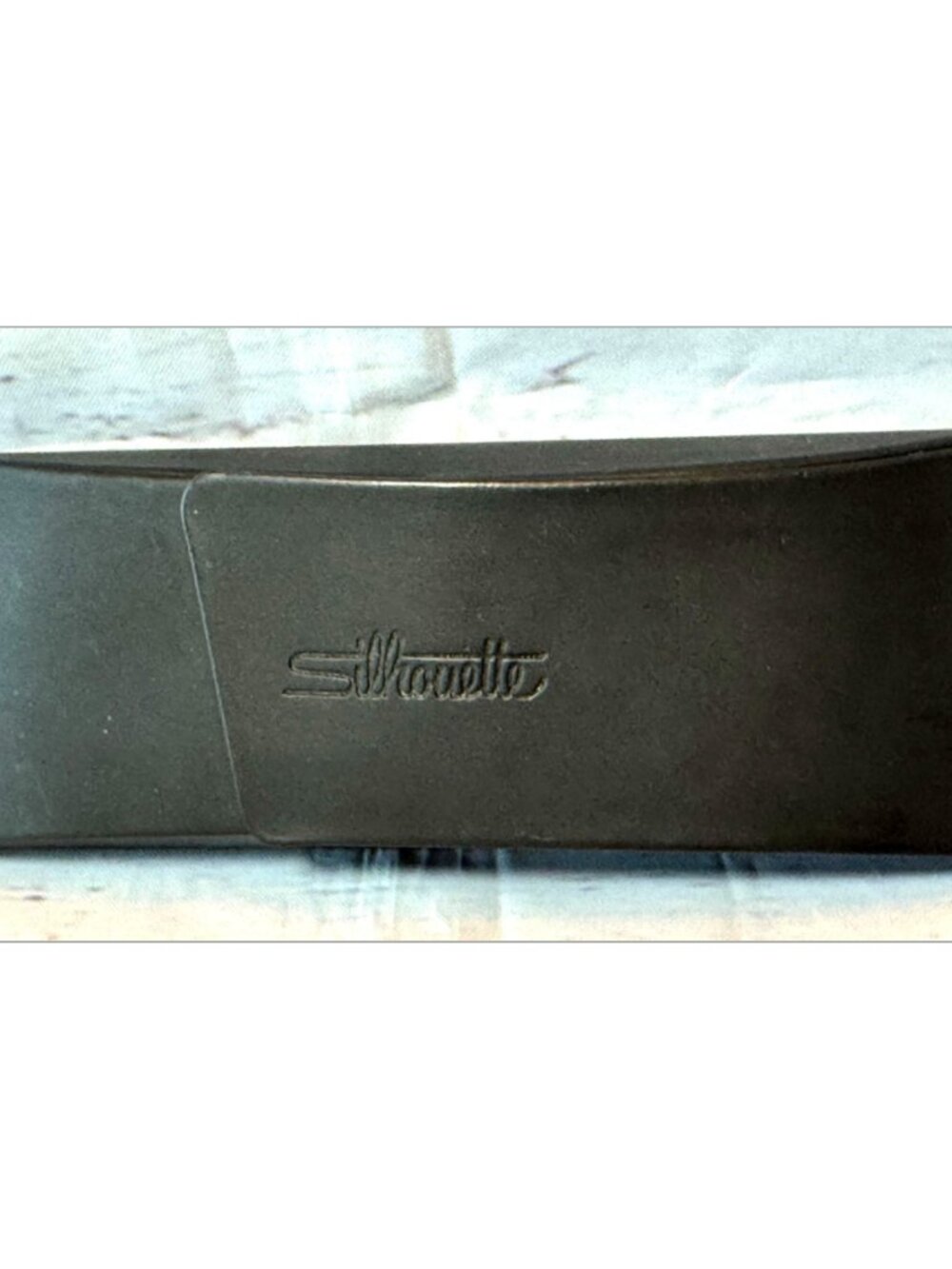 Silhouette Eyeglass Case Black Hard Shell With Soft Interior For Glasses Storage